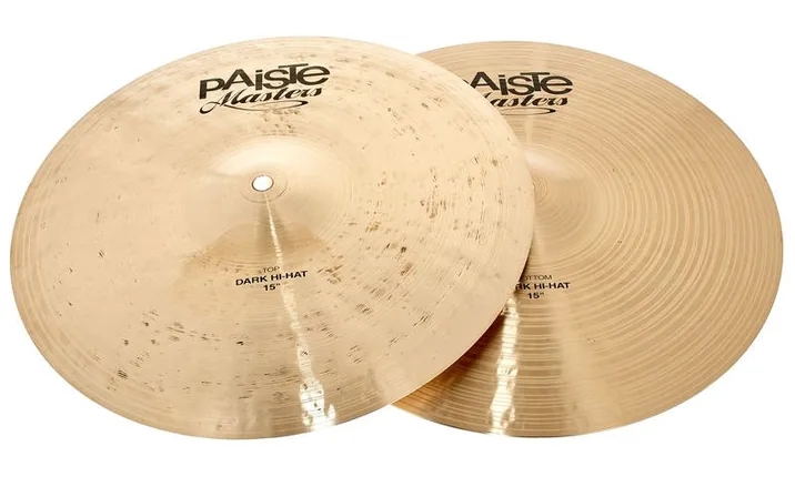 Paiste 15" Masters Dark Hi-Hat, vista di lato, photo 2