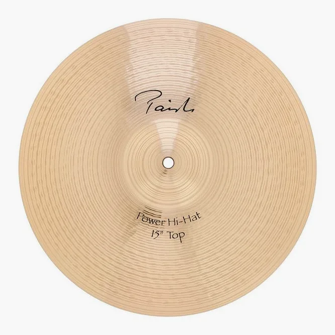 Paiste 15" Signature Power Hi-Hat, vista frontale, photo 4