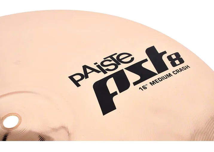 Paiste 16" PST8 Reflector Mediu Crash, vista di tre quarti, photo 3