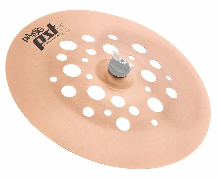 Paiste 18" PSTX Swiss Flanger Crash, vista frontale, photo 2