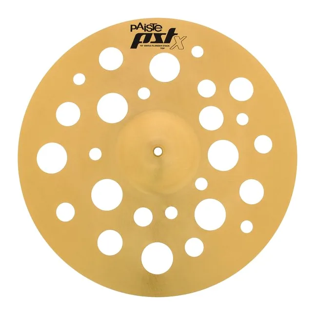 Paiste 18" PSTX Swiss Flanger Stack, vista frontale, photo 3
