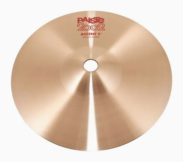 Paiste 2002 06" Accent Cymbal, di fronte su sfondo neutro