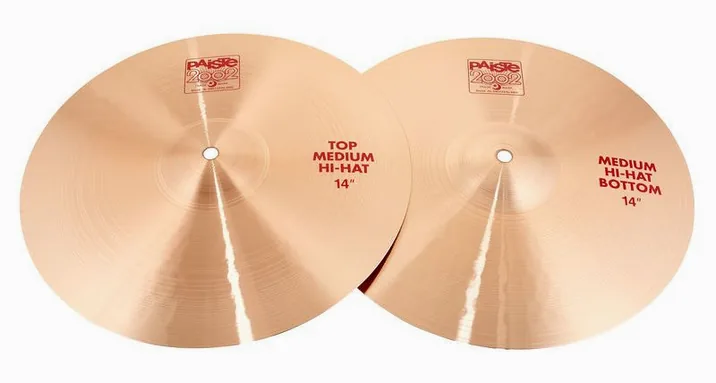 Paiste 2002 Classic 14" Medium Hi-Hat, vista di lato, photo 2
