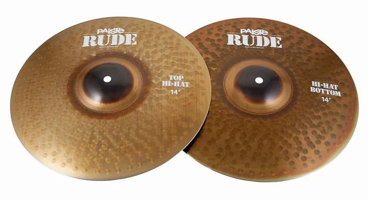 Paiste 14" Rude Hi-Hat, di fronte su sfondo neutro