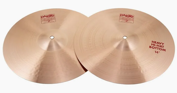 Paiste 2002 Classic 14" Heavy Hi-Hat, su sfondo neutro