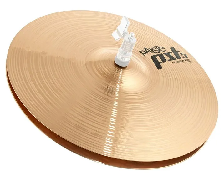 Paiste PST5 14" Medium Hi-Hat '14, dettaglio frontale