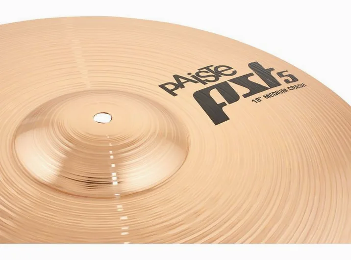 Paiste PST5 18" Medium Crash '14, su sfondo neutro, photo 4