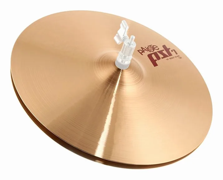 Paiste PST7 14" Heavy Hi-Hat, di fronte su sfondo neutro