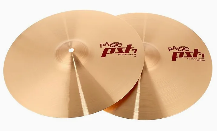 Paiste PST7 14" Heavy Hi-Hat, vista frontale, photo 2