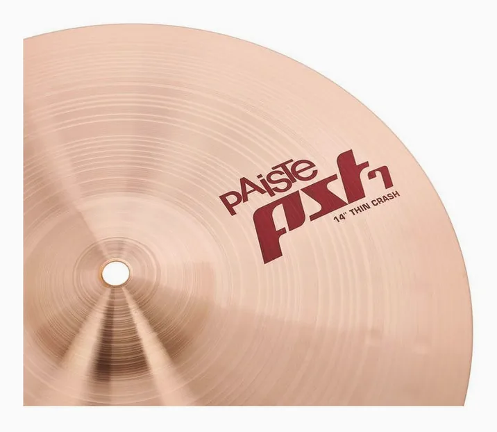 Paiste PST7 14" Thin Crash, su sfondo neutro, photo 4