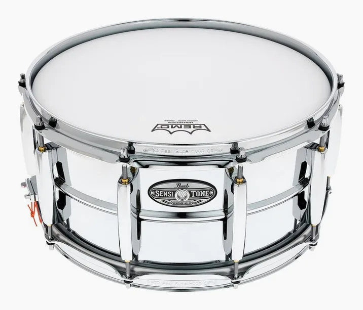 Pearl 14"x6,5" Sensitone Steel, dettaglio frontale