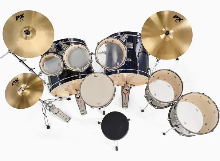 Pearl 22" Export Double Bass Set JB, vista frontale, photo 2