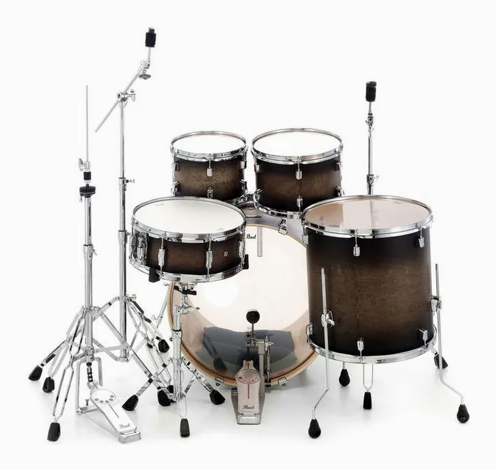 Pearl Decade Maple Studio BK Burst, vista di tre quarti, photo 4