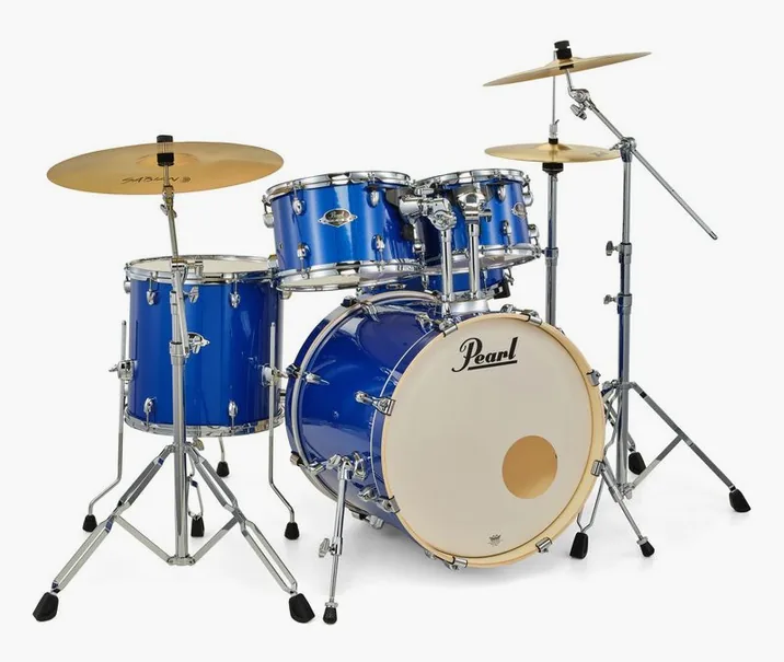 Pearl Export 20" Studio Mid. Blue, vista di tre quarti, photo 3