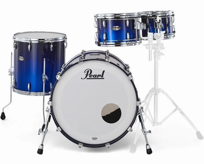 Pearl Masters Maple 22" 4-pc S. #858, su sfondo neutro, photo 2