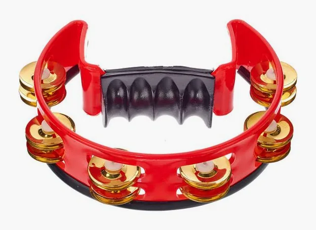 Pearl PTM50BHR Ultra Grip Tambourine, di fronte su sfondo neutro