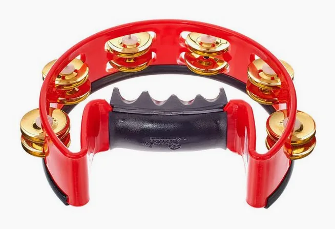 Pearl PTM50BHR Ultra Grip Tambourine, vista di tre quarti, photo 3