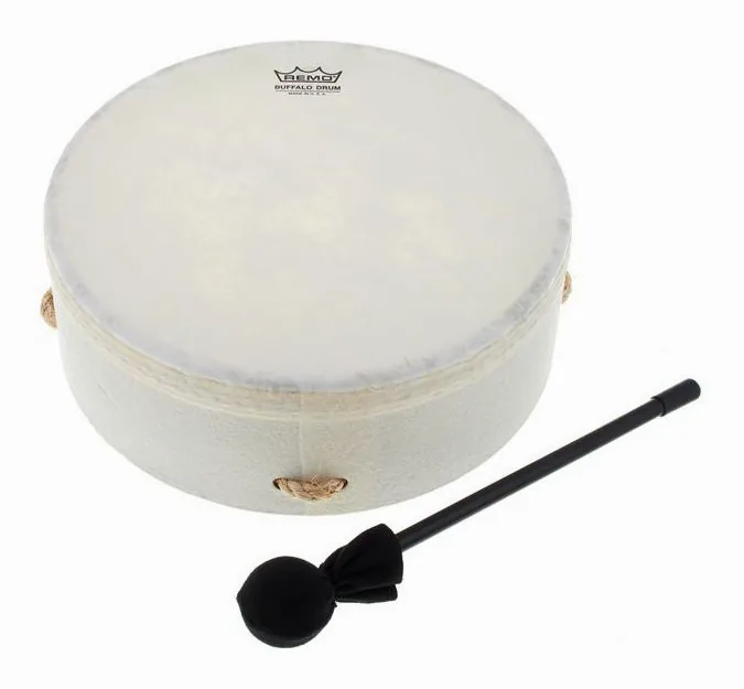 Remo Buffalo Drum 10"x3,5", di fronte su sfondo neutro