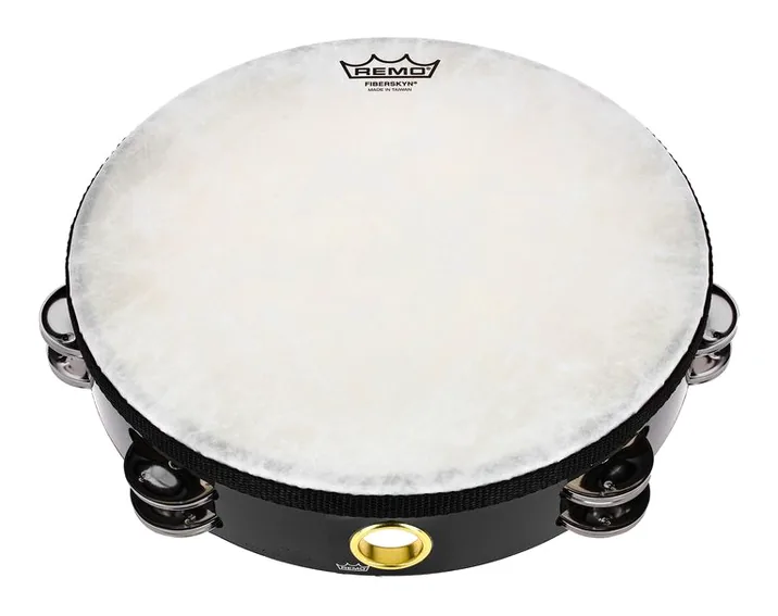 Remo TA-5210-70 Tambourine 10", di fronte su sfondo neutro