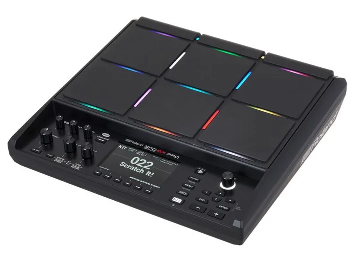 Roland SPD-SX PRO Sampling Pad, di fronte su sfondo neutro