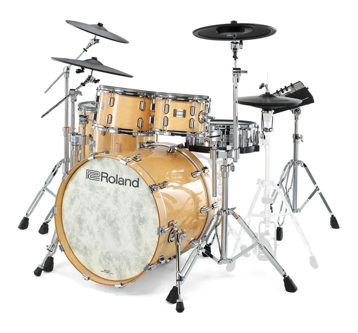 Roland VAD716-GN E-Drum Set, su sfondo neutro