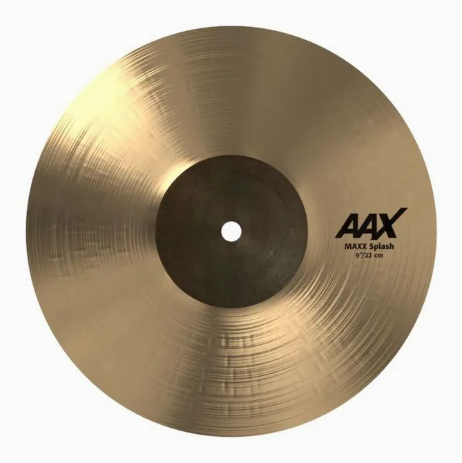 Sabian 09" AAX MAXX Splash V2, di fronte su sfondo neutro