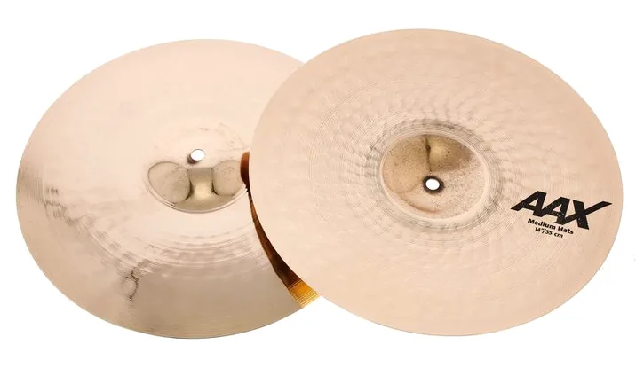 Sabian 14" AAX Medium Hi-Hat, su sfondo neutro, photo 3