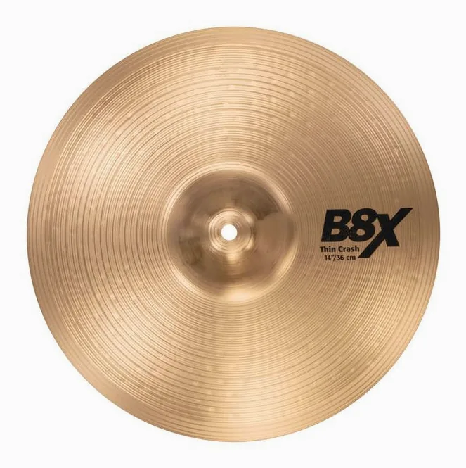 Sabian 14" B8X Thin Crash, dettaglio ravvicinato, photo 2