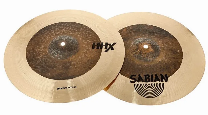 Sabian 14" HHX Click Hats, vista di tre quarti, photo 2