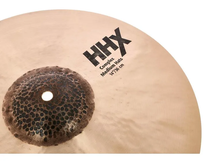 Sabian 14" HHX Complex Medium Hi-Hat, vista di tre quarti, photo 4