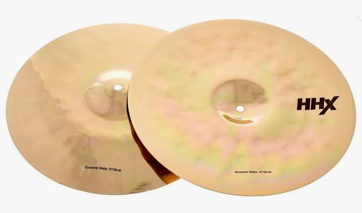 Sabian 15" HHX Groove Hi-Hat, vista dall'alto, photo 3