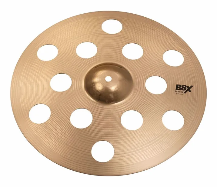 Sabian 16" B8X O-Zone Crash, di fronte su sfondo neutro