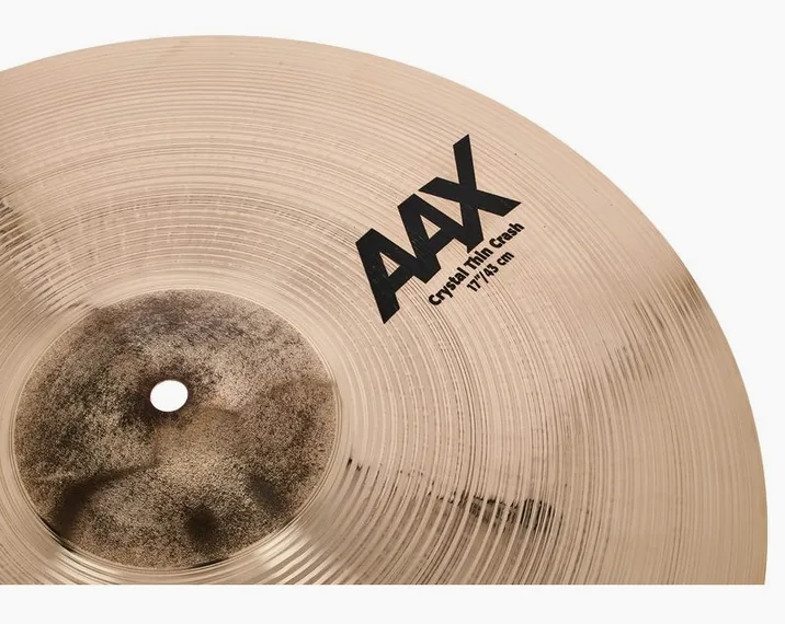 Sabian 17" AAX Crystal Thin Crash, vista di tre quarti, photo 4
