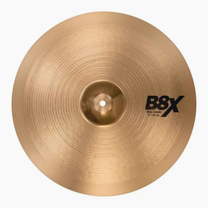 Sabian 17" B8X Thin Crash, vista di tre quarti, photo 2