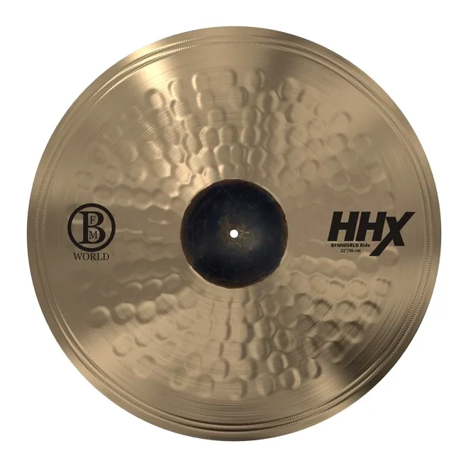 Sabian 22" HHX BFM World Ride Cymbal, vista frontale