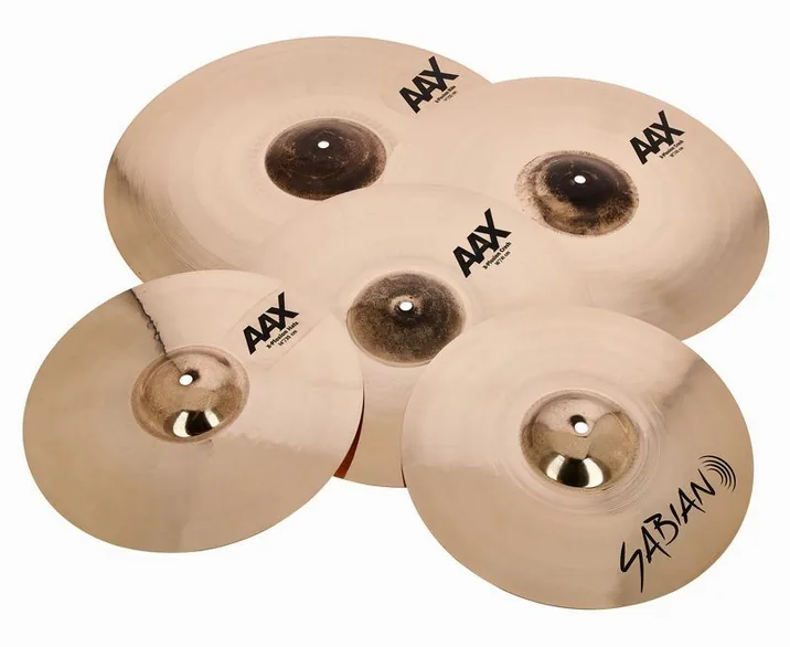 Sabian AAX-Plosion Cymbal Set, di fronte su sfondo neutro