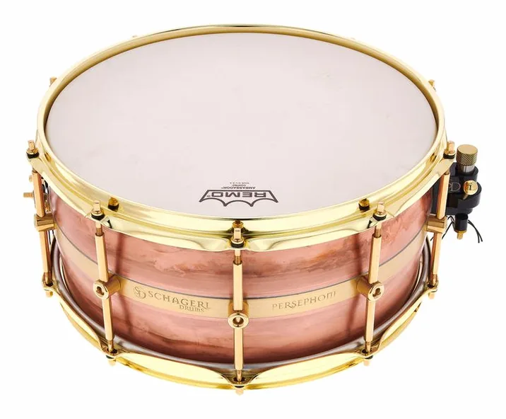 Schagerl Drums 14"x6,5" Persephone Snare Drum, dettaglio frontale