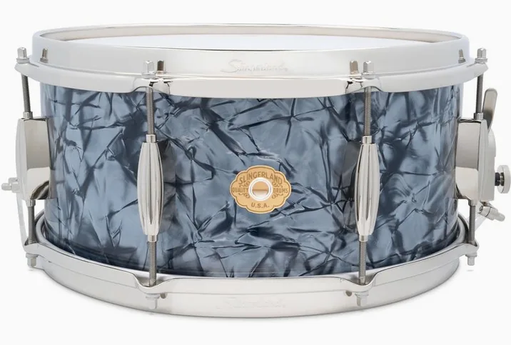 Slingerland 14"x6.5" Radio King Snare BDP, di fronte su sfondo neutro