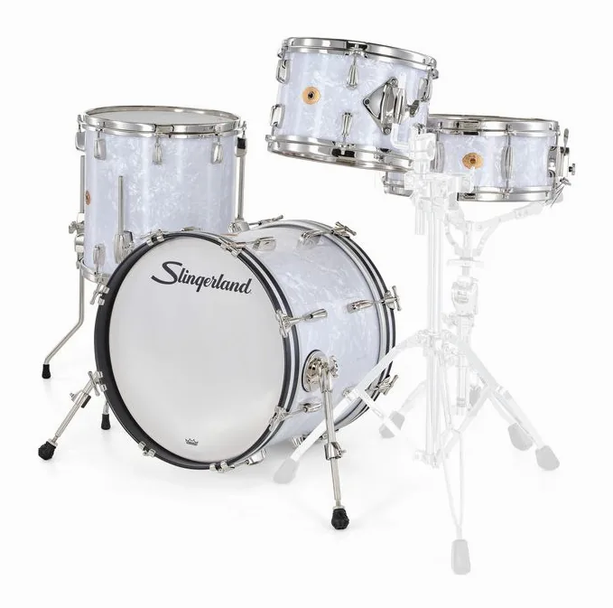 Slingerland 18" Radio King 4pc w/Snare WMP, di fronte su sfondo neutro