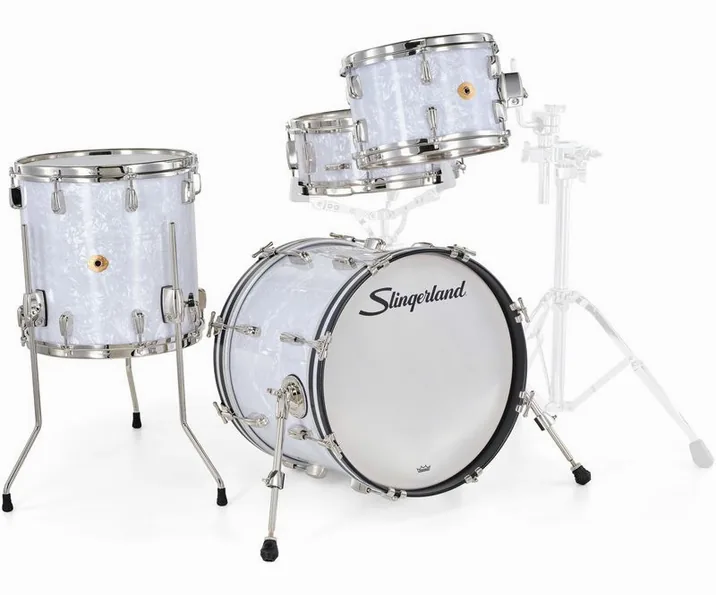 Slingerland 18" Radio King 4pc w/Snare WMP, vista di lato, photo 3