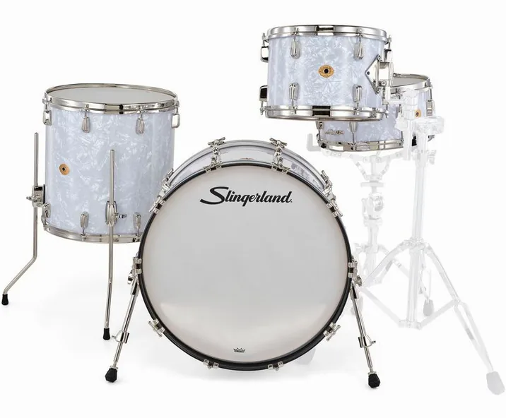Slingerland 22" Radio King 4pc w/Snare WMP, vista di lato, photo 2