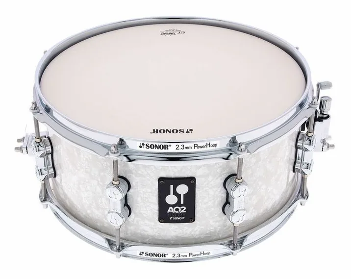 Sonor 13"x06" AQ2 Snare Drum WHP, dettaglio frontale