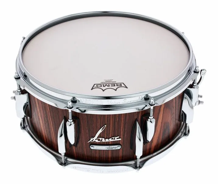 Sonor 13"x6" Vintage Snare Rosew., su sfondo neutro