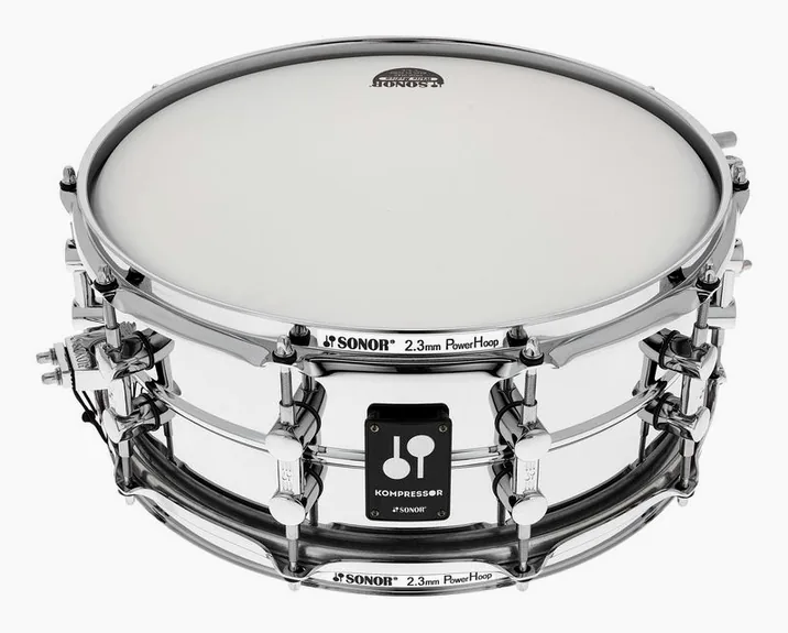Sonor 14"x5,75" Kompressor Steel SD, dettaglio frontale