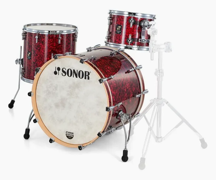 Sonor MOMENTUM 322 Beech Set REP, di fronte su sfondo neutro