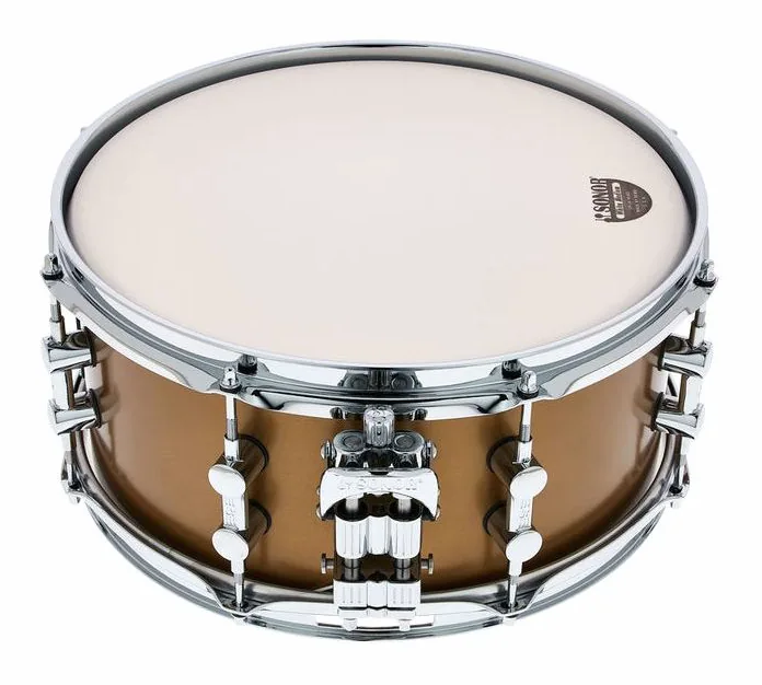 Sonor SQ1 13"x6" Snare Satin Gold, vista di tre quarti, photo 3