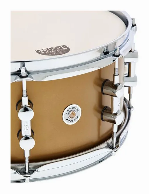 Sonor SQ1 13"x6" Snare Satin Gold, su sfondo neutro, photo 4