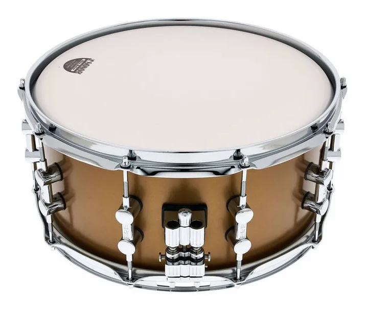 Sonor SQ1 14"x6,5" Snare Satin Gold, vista frontale, photo 2