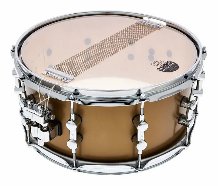 Sonor SQ1 14"x6,5" Snare Satin Gold, vista dall'alto, photo 4