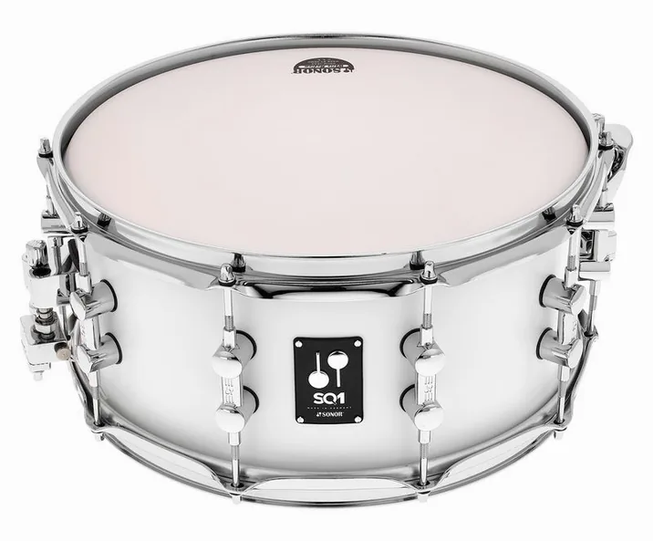 Sonor SQ1 14"x6,5" Snare SP White, su sfondo neutro